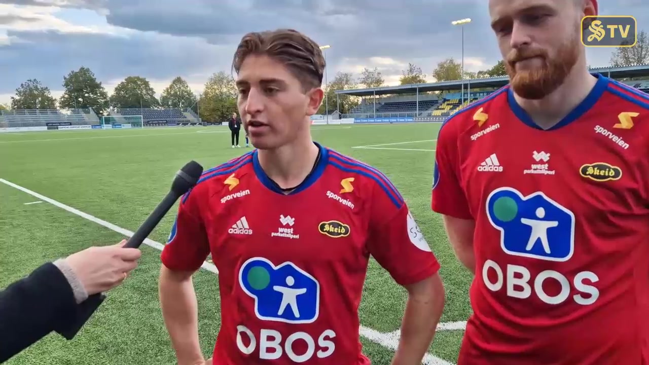 Marcus og Bendik etter seier over Sandnes Ulf
